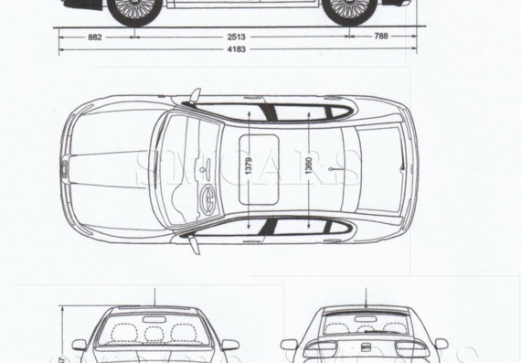 Seat Leon (Сеат Леон) - чертежи (рисунки) автомобиля